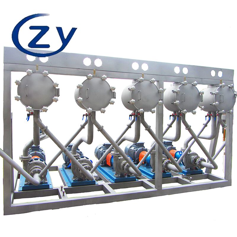 Sistema multiciclone ad alte prestazioni per l'efficiente depurazione e depurazione degli amidi nelle linee di lavorazione dei tuberi